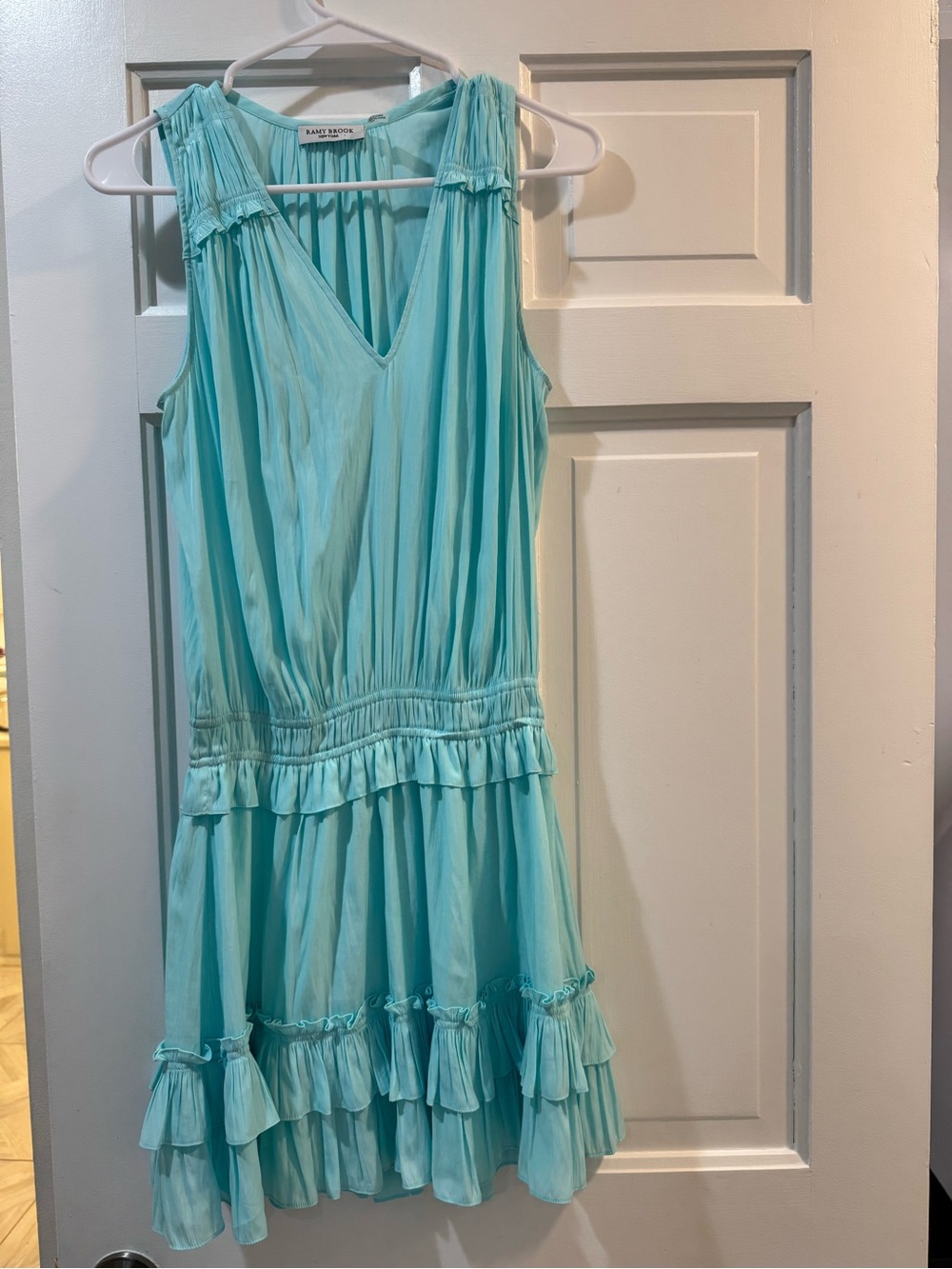 Ramy Brook Aqua/Turquoise Mini Dress
